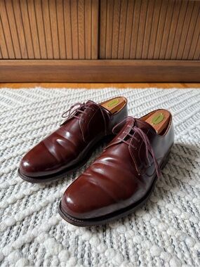 Church’s Royal Tweed by Cheaney Burgundy Plain Toe Derby Shoes Men’s 8.5 England